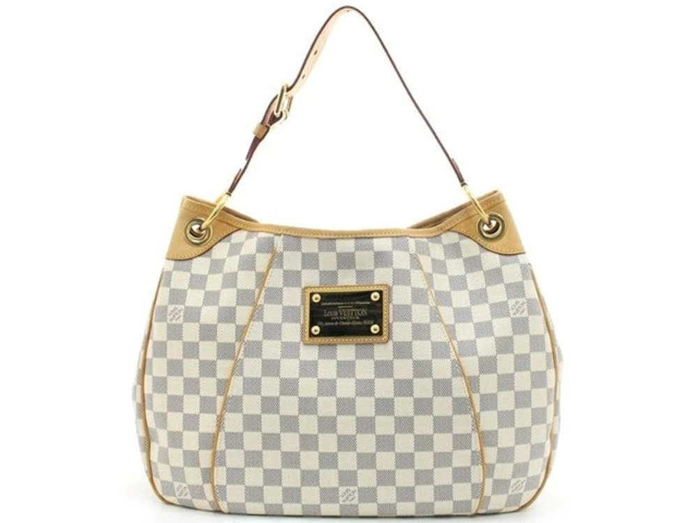 LOUIS VUITTON Galliera Hobo Bag Damier Azur White